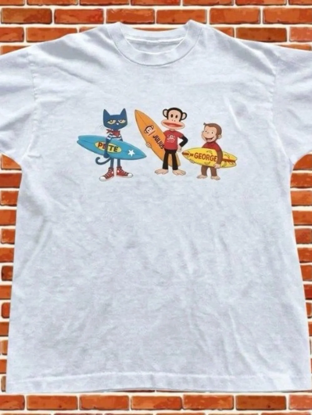 Pete the cat and his friends green graphic tee